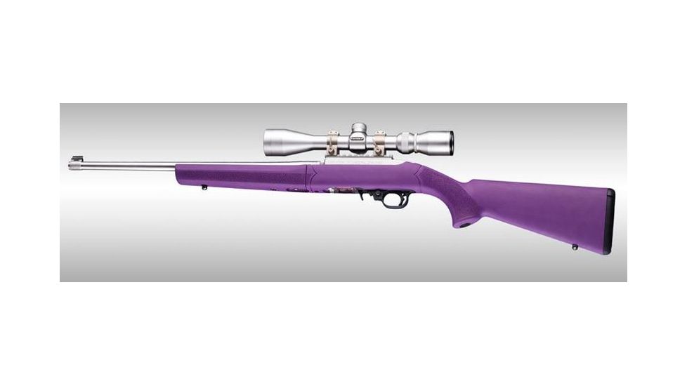 Hogue Ruger 10/22 Takedown Rubber OverMold Stock w/ STD Barrel Channel Purple, 21046