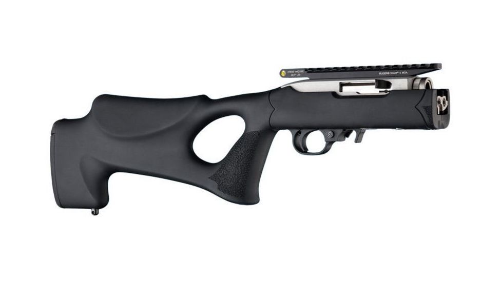 Hogue Ruger 10/22 Takedown Thumbhole Rubber OverMold Stock w/ .920in. Diameter Barrel Channel Black, 21070