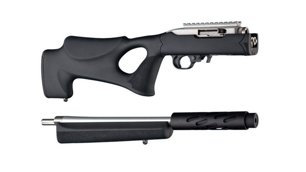 Hogue Ruger 10/22 Takedown Thumbhole Rubber OverMold Stock Only Channel Black, 21060