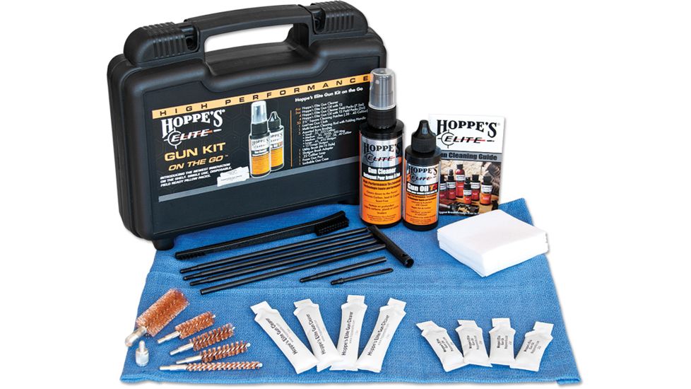 Hoppe's 9 Elite Gun Care On The Go,Cleaning Kit w/Case and Pillow Packs EGCOTG