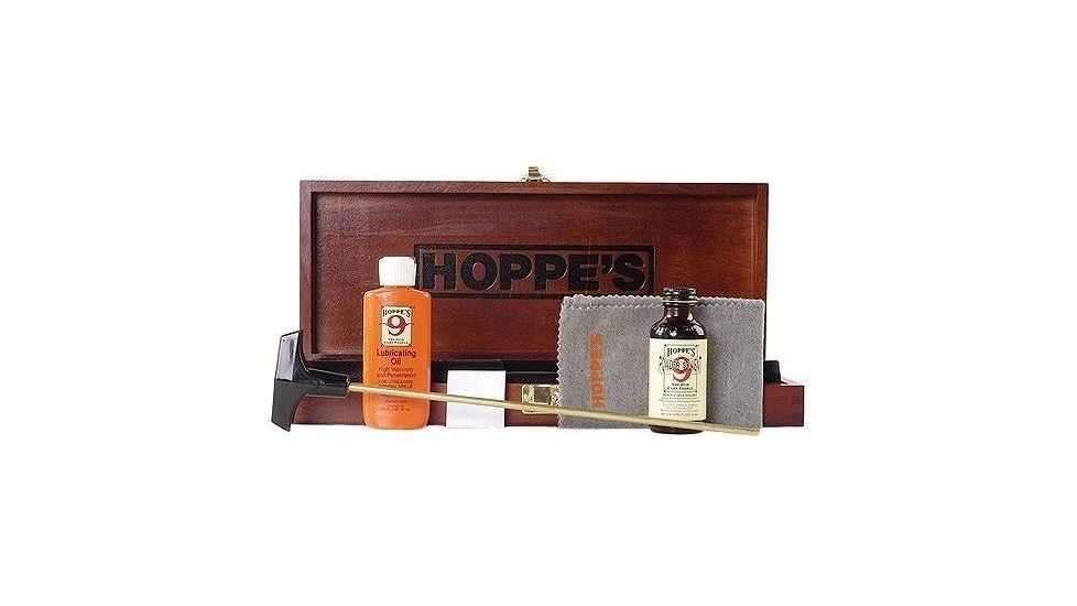 Hoppe's Deluxe Gun Cleaning Kit with Wood Case