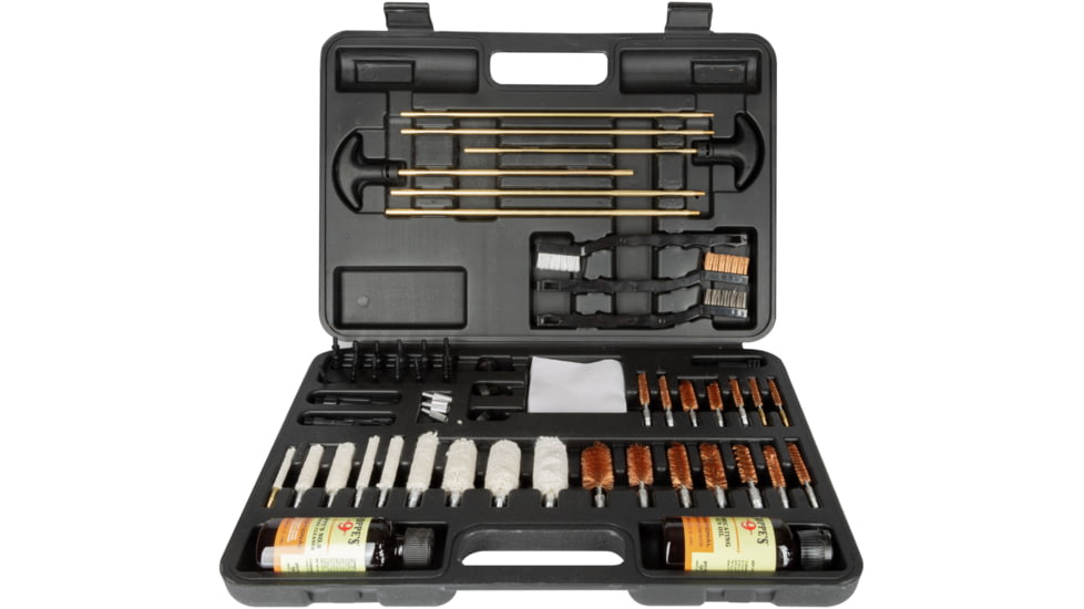 Hoppes 9 Deluxe Cleaning Kit w/ No 9 Cleaner and Oil 62 Piece, Blow Molded, Black, 62108