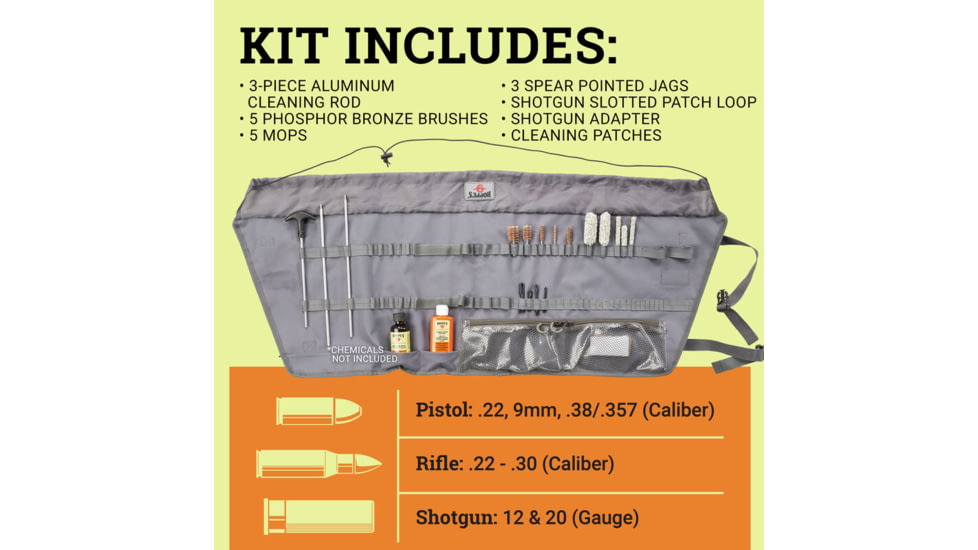 Hoppes 9 Ready Roll Kit w/Dry Universal Cleaning Kit, FC7