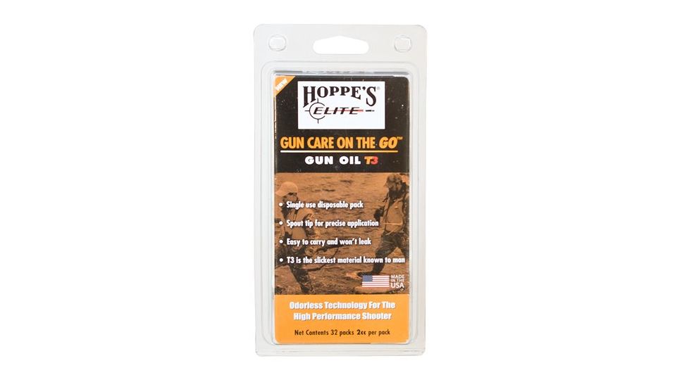 Hoppes Elite Gun Oil 32 Pillow Packs