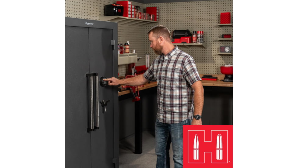 Hornady Mobilis Gun Safe - Double Door, 34 x 59x 25 in, Black/Gray, 95071