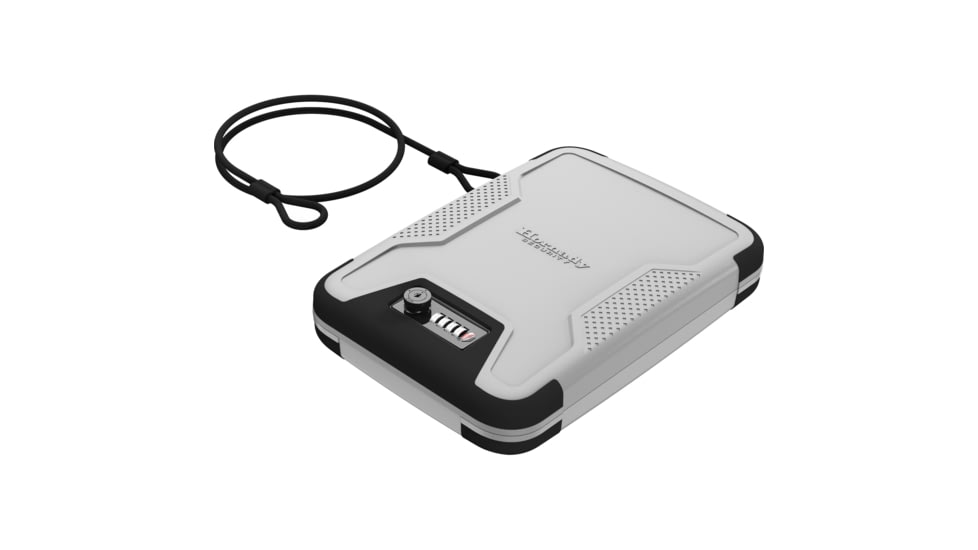 Hornady TrekLite Lock Box, TSA Combination Lock, Polycarbonate Construction, Black and Gray, 95262