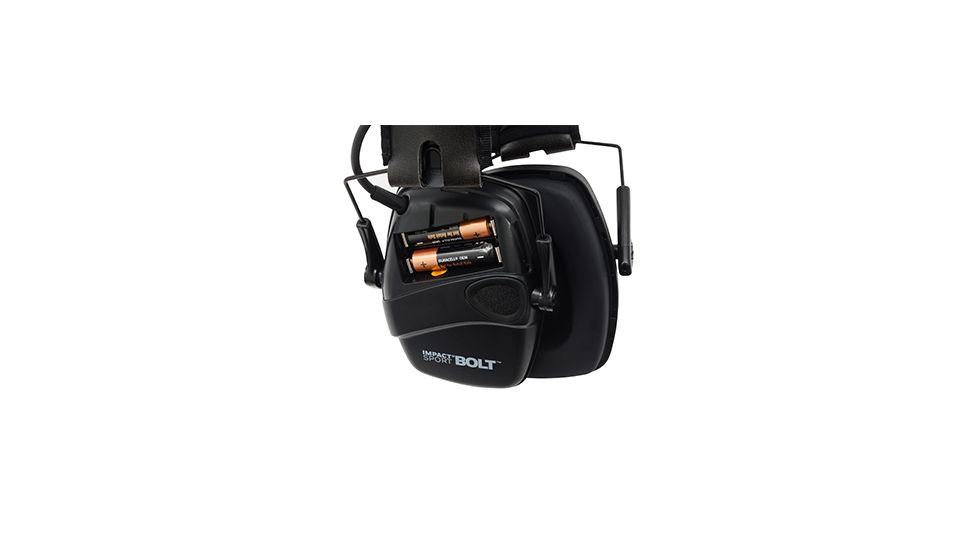 Howard Leight Impact Sport Bolt Electronic Earmuff, Black,One size fits most, R-02525