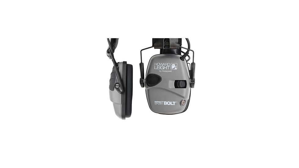 Howard Leight Impact Sport Bolt Electronic Earmuff, Gray, One size fits most, R-02232