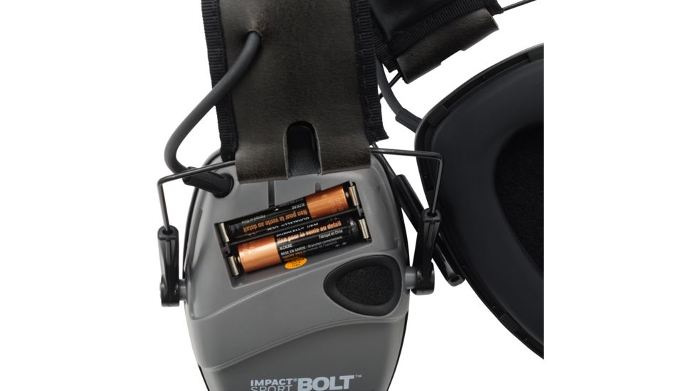 Howard Leight Impact Sport Bolt Electronic Earmuff, Gray, One size fits most, R-02232