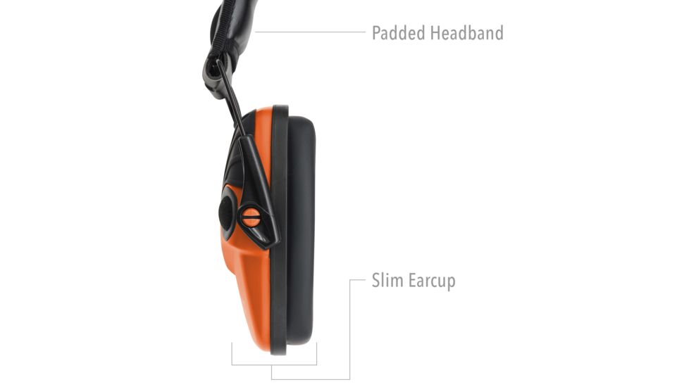 Howard Leight Impact Sport Bolt Electronic Earmuff, Orange, One size fits most, R-02231