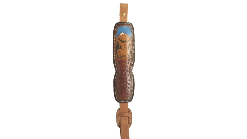Hunter Company ProHunter Padded Quick Adjust Sling, Two Deer and Mountain Design, Chestnut Tan, 027-181, Chestnut Tan, 027-181