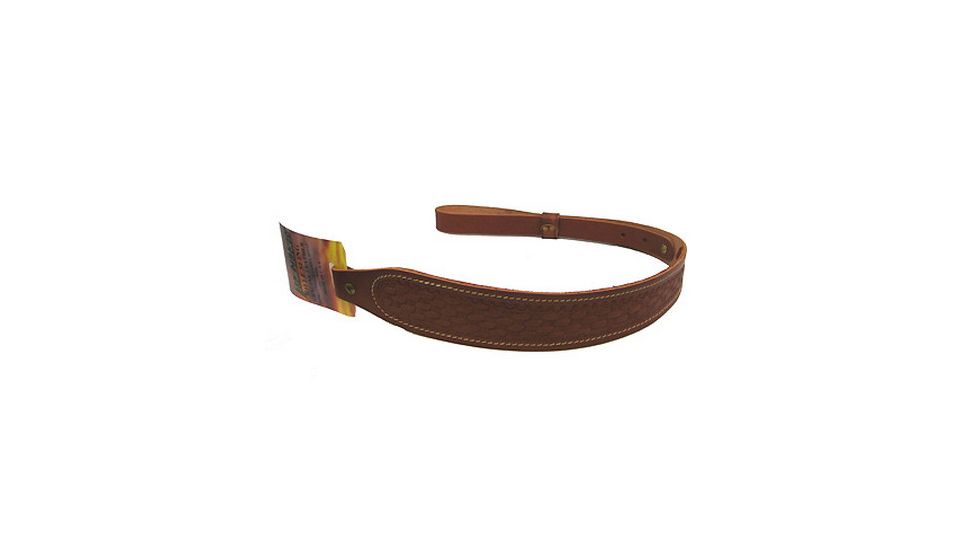 Hunter Company Rifle Sling, Basket Weave Cobra Type Carrier 53908, Chestnut Tan, 027-138