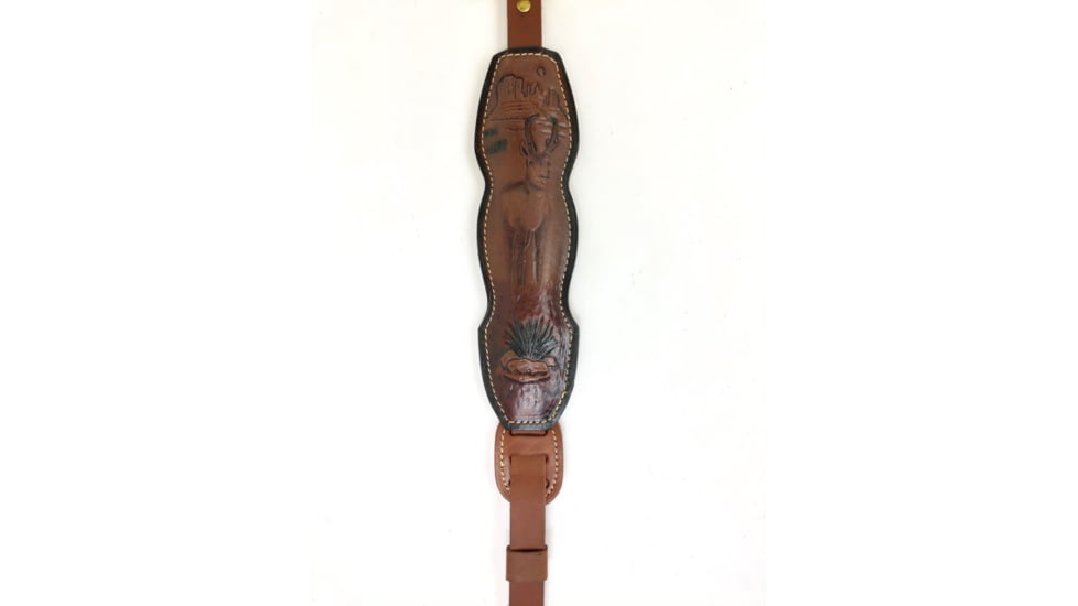 Hunter Company Trophy Custom Padded Sling, Antelope Design, Chestnut Tan, 027-42, Chestnut Tan, 027-42