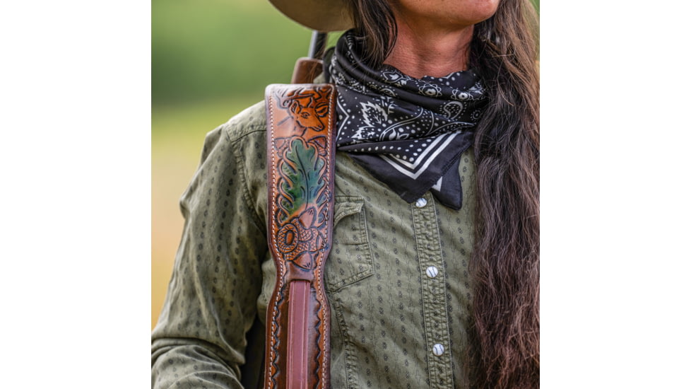 Hunter Full-Grain Leather Custom Padded Rifle Sling