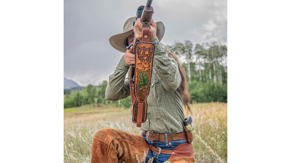 Hunter Full-Grain Leather Custom Padded Rifle Sling