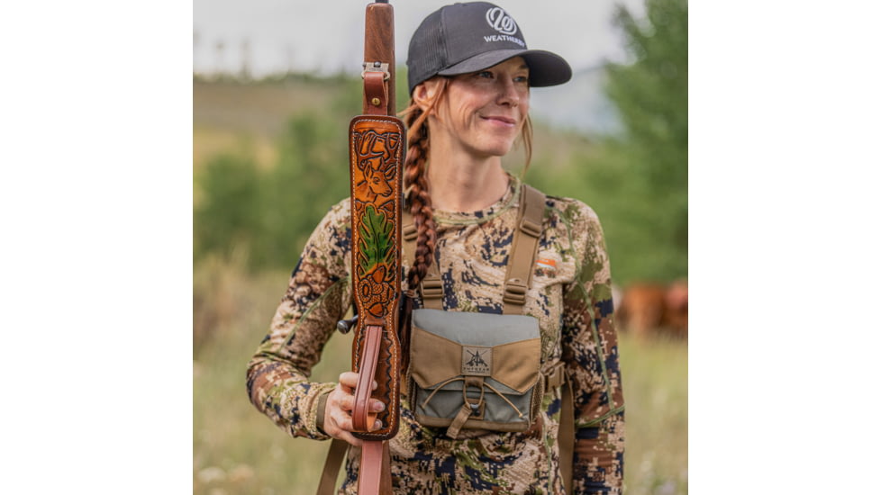 Hunter Full-Grain Leather Custom Padded Rifle Sling