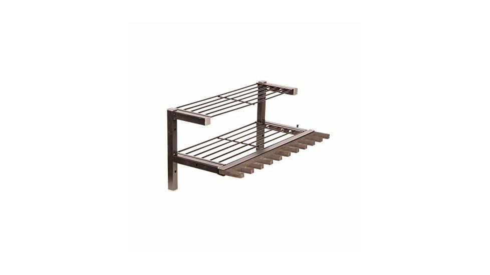 Hyskore 10-Gun Rack &amp; Shelf Unit, Black/OD Green 30241