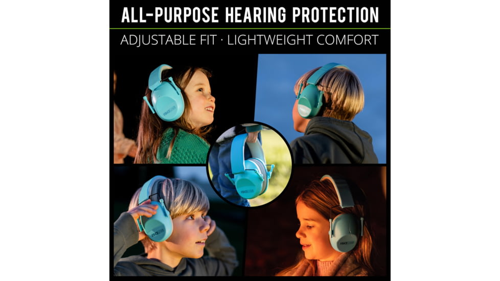ISOtunes Sport Junior Defender Protective Ear Muffs, 20 dB, 1 Pair, Blue, Kids, IT-96KB