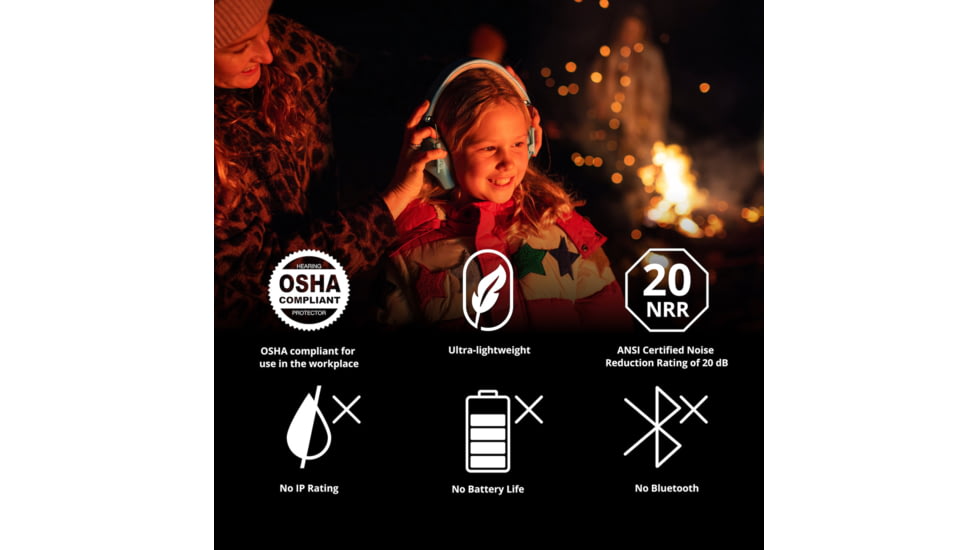 ISOtunes Sport Junior Defender Protective Ear Muffs, 20 dB, 1 Pair, Blue, Kids, IT-96KB