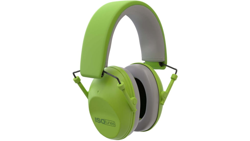 ISOtunes Sport Junior Defender Protective Ear Muffs, 20 dB, 1 Pair, Green, Kids, IT-96KG