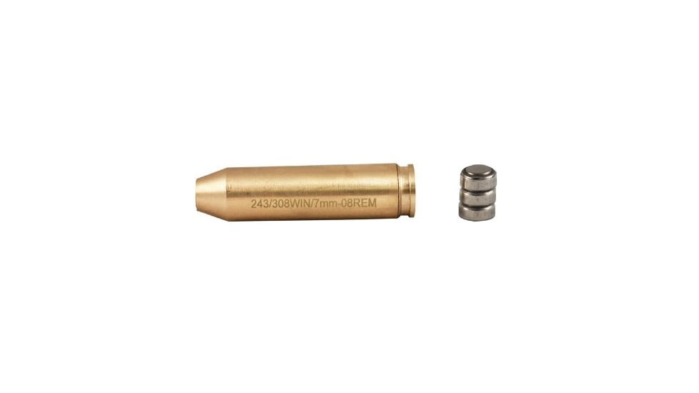 JE Machine Tech 5mW Laser Boresighter, 635/655nm, .308, Brass TS-BS308BR