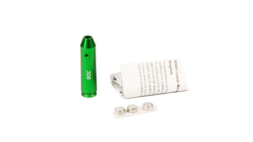 JE Machine Tech 5mW Laser Boresighter, 635/655nm, .308, Green TS-BS308G