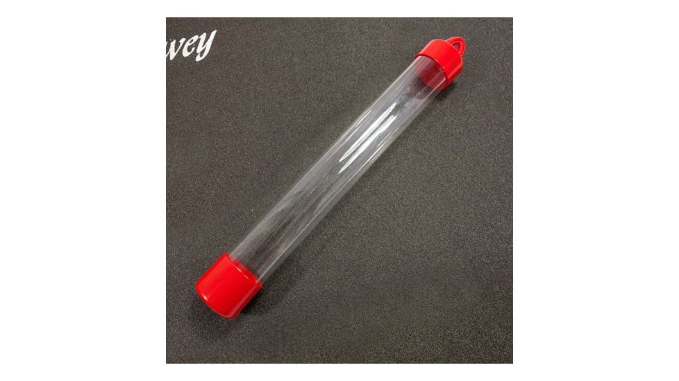 J. Dewey Cleaning Rod Tube, Red/Clear, n/a Rod Tube
