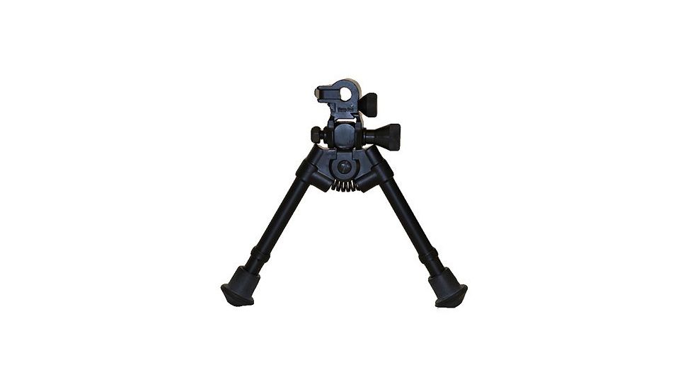 Versa-Pod All Steel Model 51 7-9in Prone Bipod w/Rubber Feet And Universal Adaptor, Black, 160-051