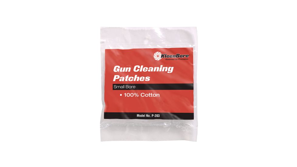 KleenBore Cotton Cleaning Patches, 75PK, 1 3/4in, .28-.35 Caliber, 1010005