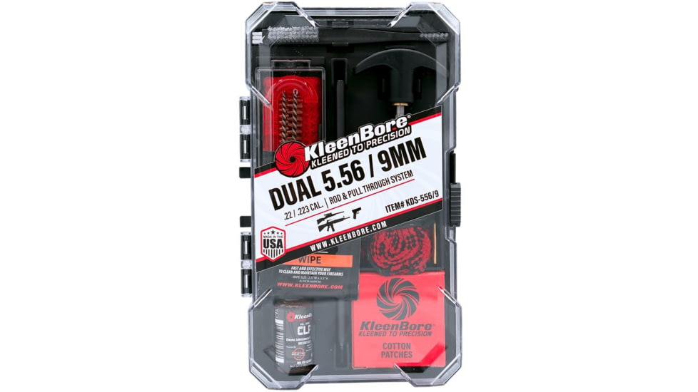 KleenBore Dual System Rod Rope Cleaning Kit, 556/9mm, Clear, KDS-556/9
