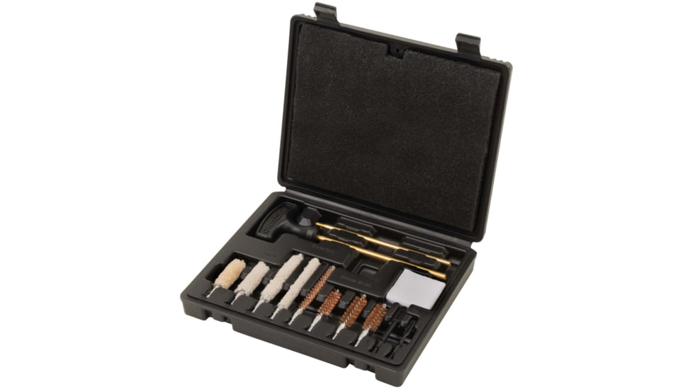 Krome Compact Handgun Cleaning Kit, .22/.38/9mm/.357/.44/.45 Caliber, 14-Pieces, Black, 6.5 in x 7.75 in, 70607