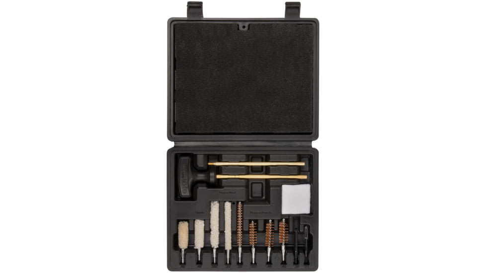 Krome Compact Handgun Cleaning Kit, .22/.38/9mm/.357/.44/.45 Caliber, 14-Pieces, Black, 6.5 in x 7.75 in, 70607