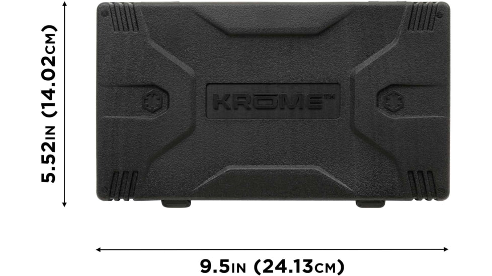 Krome Modern Sporting Rifle Cleaning Kit, .22/ .223/.30/.308 Caliber, 17-Pieces, Black, 5.5 in x 9.5 in, 70605