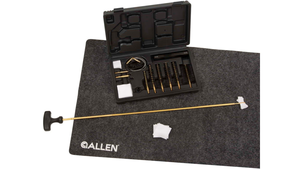 Krome Modern Sporting Rifle Cleaning Kit, .22/ .223/.30/.308 Caliber, 17-Pieces, Black, 5.5 in x 9.5 in, 70605