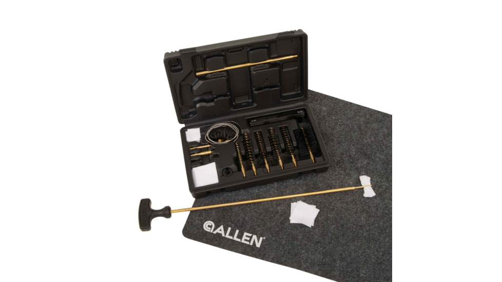 Krome Modern Sporting Rifle Cleaning Kit, .22/ .223/.30/.308 Caliber, 17-Pieces, Black, 5.5 in x 9.5 in, 70605