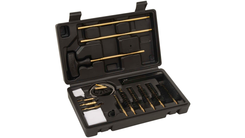 Krome Modern Sporting Rifle Cleaning Kit, .22/ .223/.30/.308 Caliber, 17-Pieces, Black, 5.5 in x 9.5 in, 70605