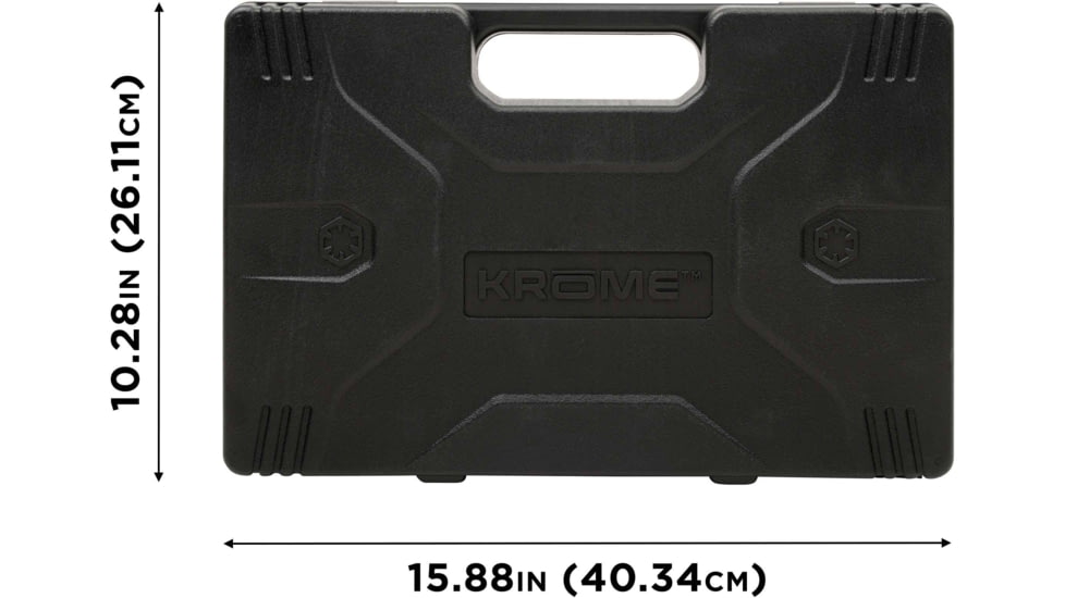 Krome Stronghold Universal Gun Cleaning Kit, 60-Pieces, Black, 10 in x 15 in, 70604