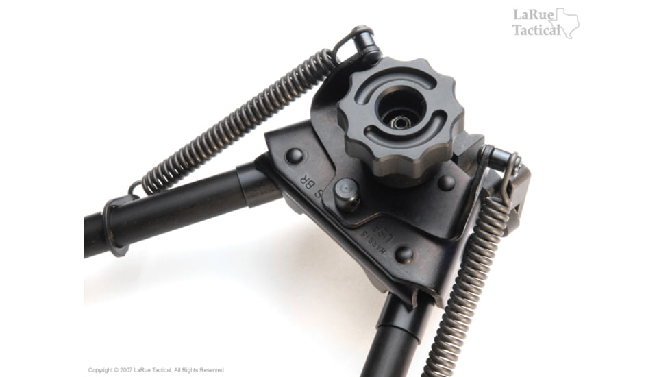 LaRue Tactical Harris BR-S 6-9in Bipod and LT706 QD Lever Mount, Black, 680-001-706-k