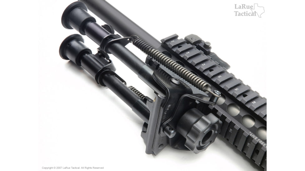 LaRue Tactical Harris BR-S 6-9in Bipod and LT706 QD Lever Mount, Black, 680-001-706-k