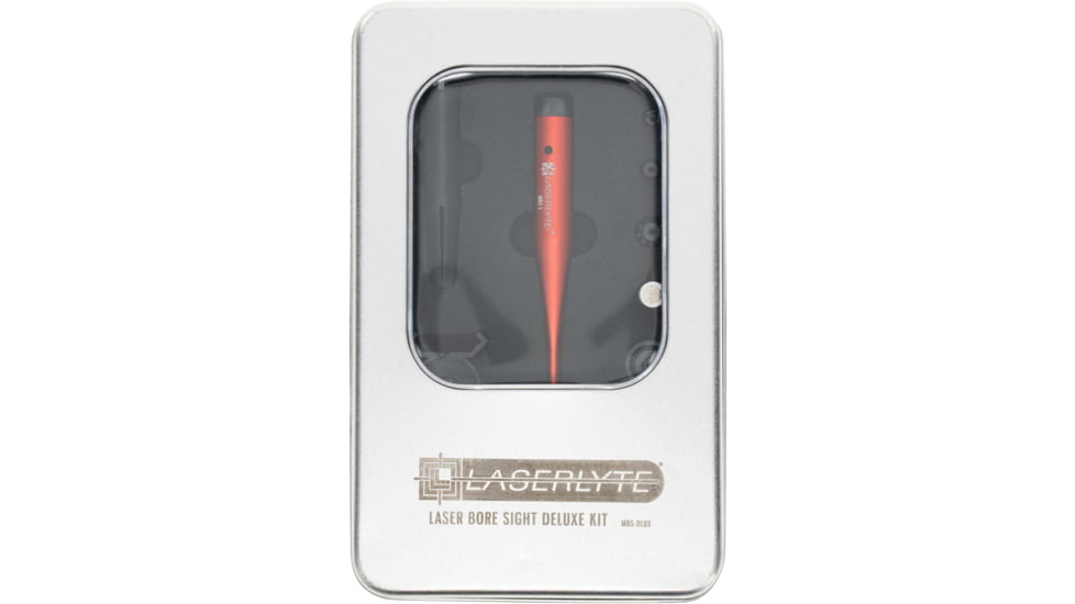 LaserLyte Deluxe Bore Sight Kit, Universal Fit .22-.50 Caliber Plus 12 Gauge/20 Gauge, Red/Black, 1231437