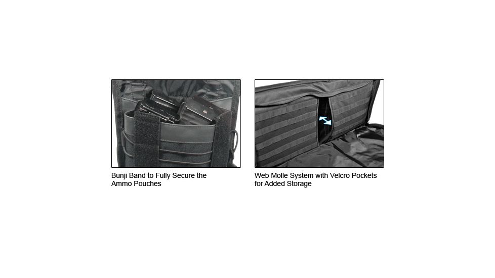 Leapers Combat Web 38in Gun Case, Black PVC-RC38B