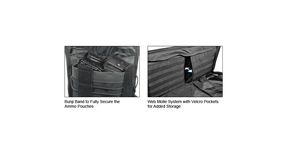 Leapers Combat Web 34in Gun Case, Black PVC-RC34B