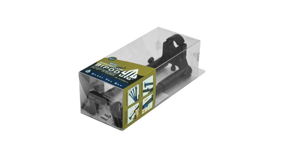 Leapers UTG Clamp-on Bipod, Steel Feet, Cent Ht 8.7in.-10.2in. TL-BP08ST-A, EDEMO2