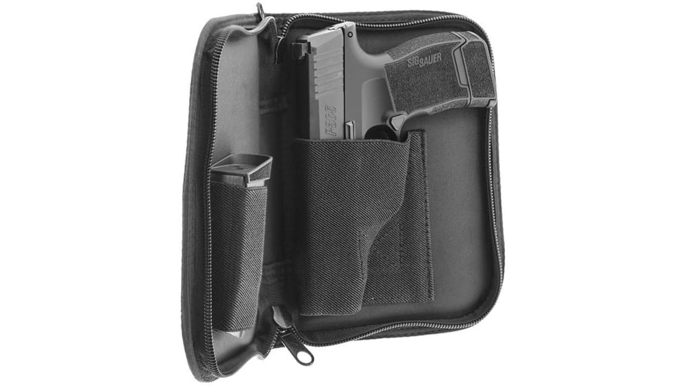 Leapers UTG Discreet Handgun Case for Sub-compact Pistol and Revolver, Black, PVC-PC380
