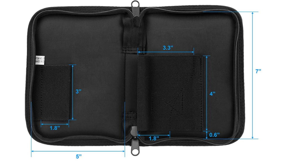 Leapers UTG Discreet Handgun Case for Sub-compact Pistol and Revolver, Black, PVC-PC380