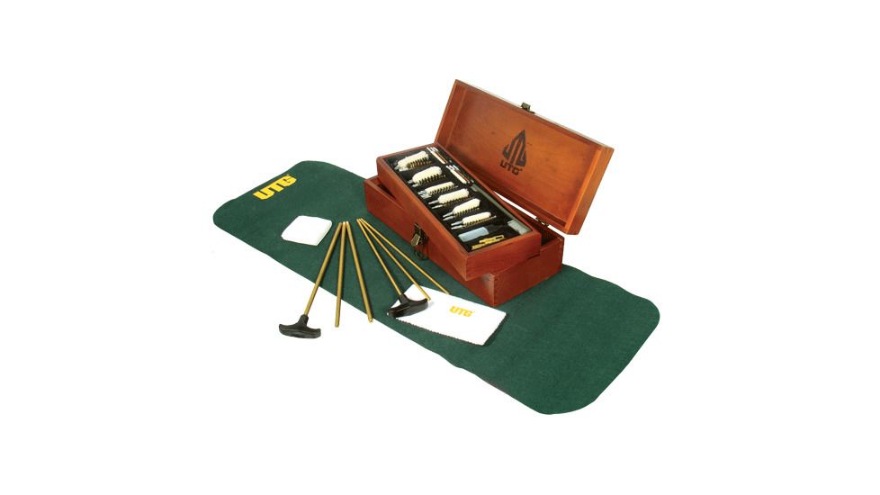 Leapers UTG Complete Firearm Cleaning Kit in Wood Case TL-CLDXK
