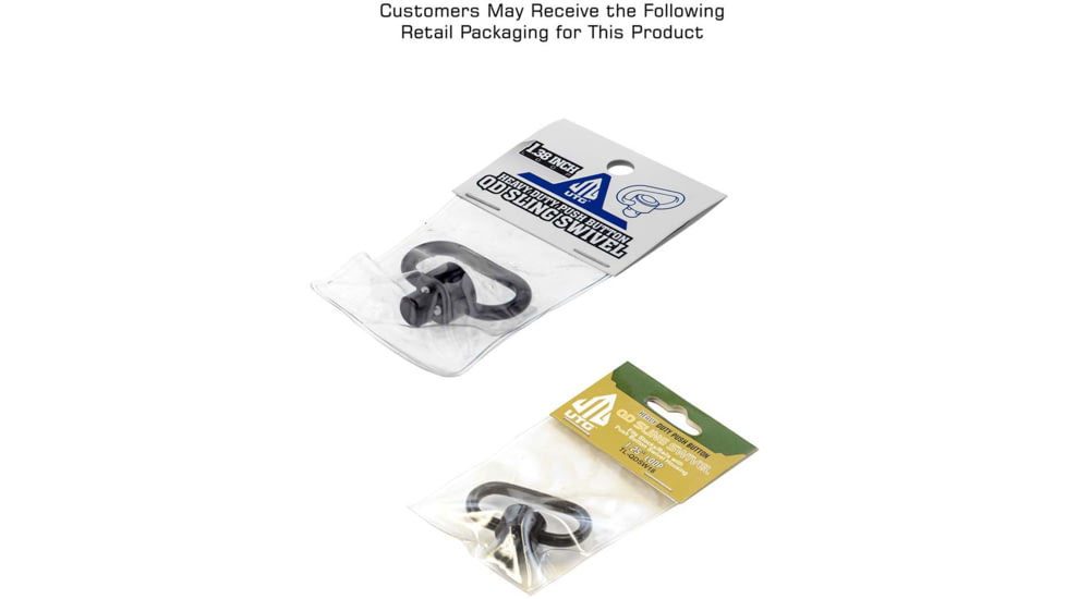 Leapers UTG Heavy Duty Push Button QD Sling Swivel, 1.38in Loop, Black, TL-QDSW18