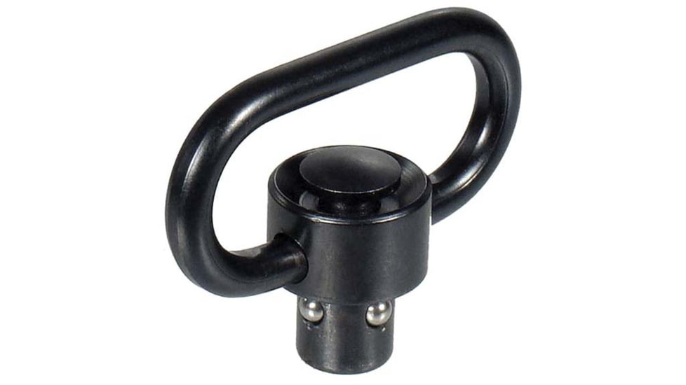 Leapers UTG Heavy Duty Push Button QD Sling Swivel, 1.38in Loop, Black, TL-QDSW18