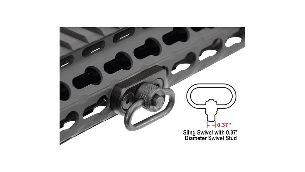 Leapers UTG Keymod Adaptor Base for Standard QD Sling Swivel, _x000D_ TL-SWKM01, EDEMO1