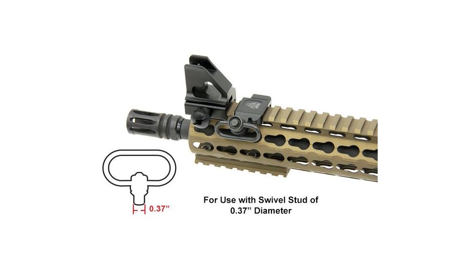 Leapers UTG Low-Pro Picatinny-mount Angled QD Sling Swivel Adaptor, _x000D_ TL-SWPM01